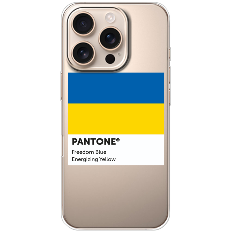 Прозрачный чехол BoxFace Apple iPhone 16 Pro Pantone вільний синій