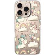 Прозрачный чехол BoxFace Apple iPhone 16 Pro Unicorns