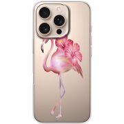 Прозрачный чехол BoxFace Apple iPhone 16 Pro Floral Flamingo