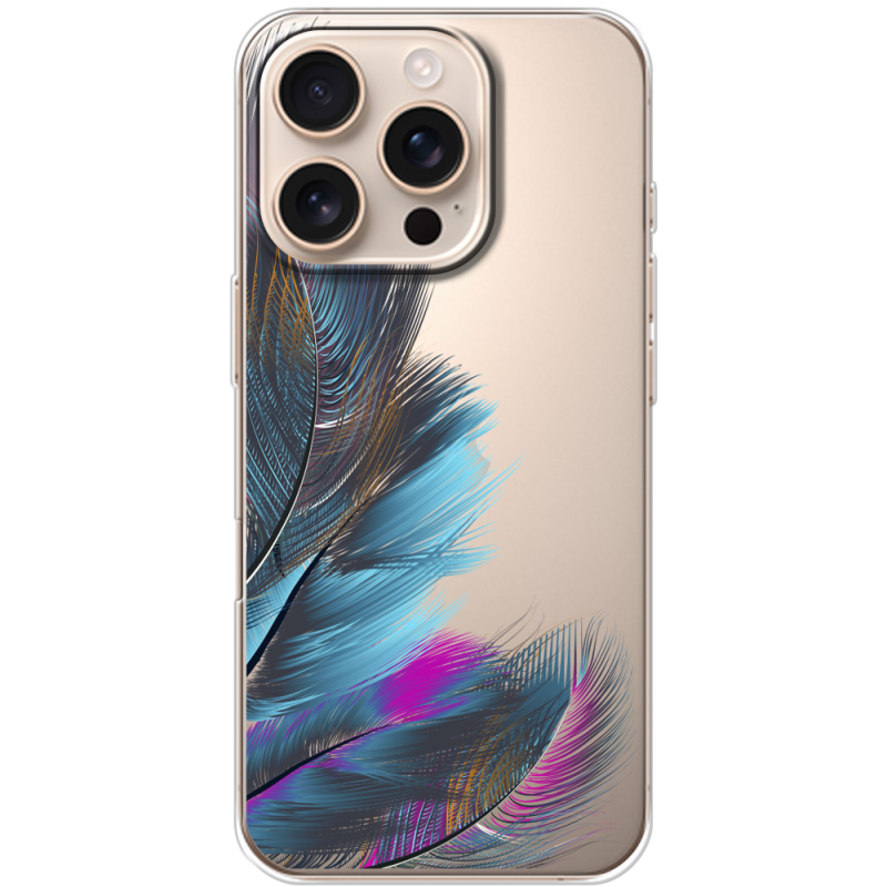 Прозрачный чехол BoxFace Apple iPhone 16 Pro Feathers