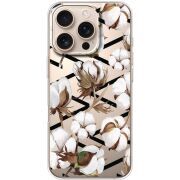 Прозрачный чехол BoxFace Apple iPhone 16 Pro Cotton flowers