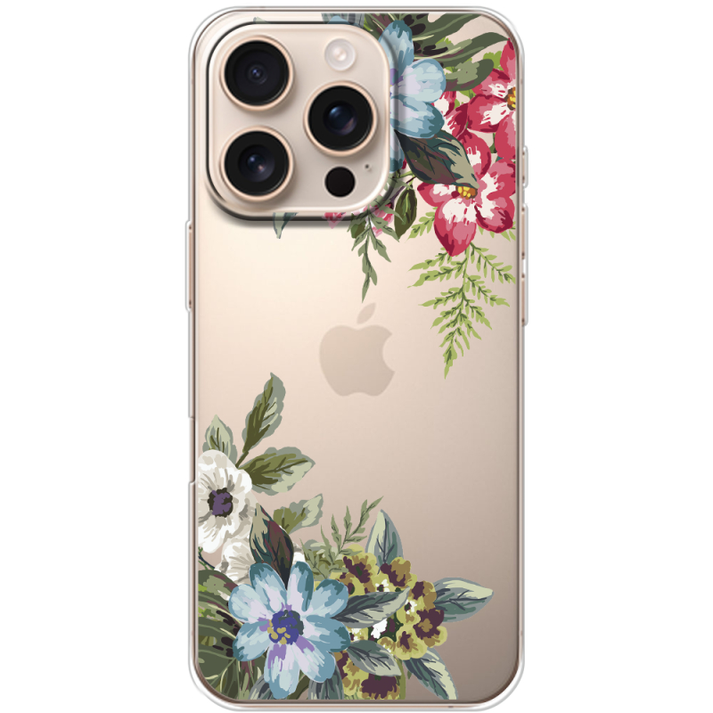 Прозрачный чехол BoxFace Apple iPhone 16 Pro Floral