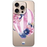 Чехол со стразами Apple iPhone 16 Pro Pink Air Baloon