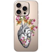 Чехол со стразами Apple iPhone 16 Pro Heart