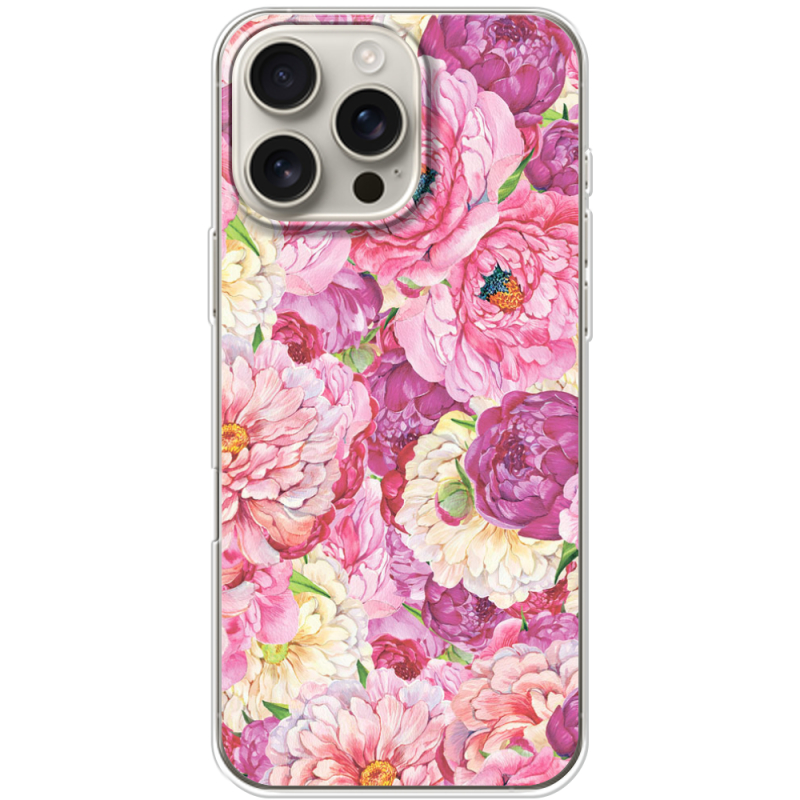 Чехол BoxFace Apple iPhone 16 Pro Max Pink Peonies