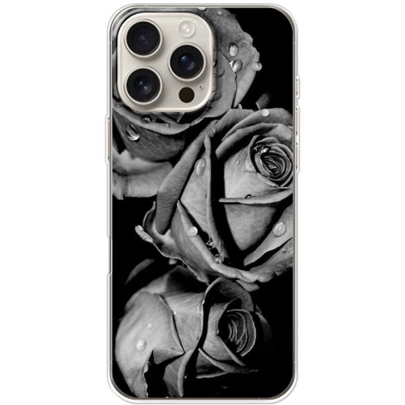 Чехол BoxFace Apple iPhone 16 Pro Max Black and White Roses