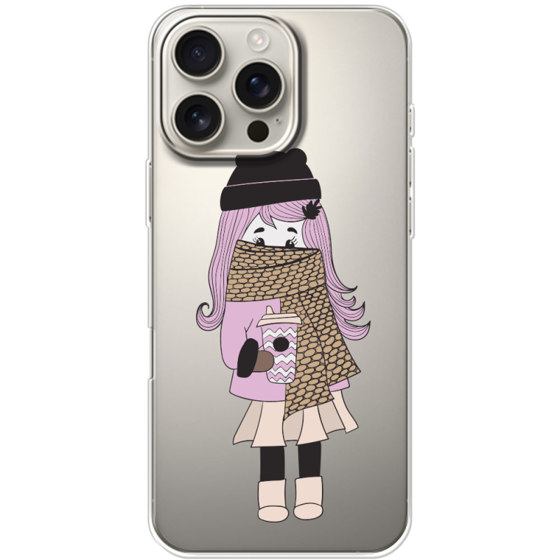 Прозрачный чехол BoxFace Apple iPhone 16 Pro Max Winter Morning Girl