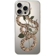 Прозрачный чехол BoxFace Apple iPhone 16 Pro Max Glamor Snake