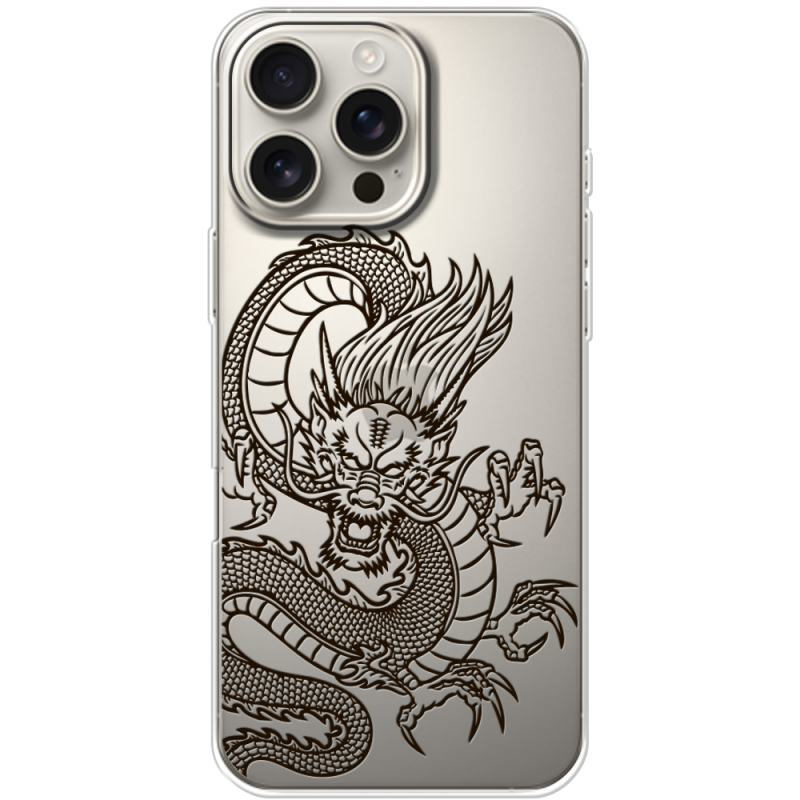 Прозрачный чехол BoxFace Apple iPhone 16 Pro Max Chinese Dragon