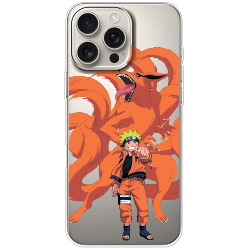 Прозрачный чехол BoxFace Apple iPhone 16 Pro Max Naruto and Kurama