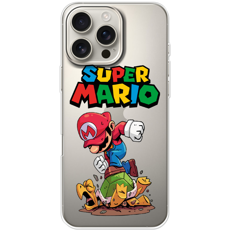 Прозрачный чехол BoxFace Apple iPhone 16 Pro Max Super Mario