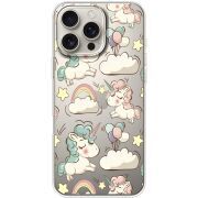 Прозрачный чехол BoxFace Apple iPhone 16 Pro Max Unicorns