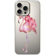 Прозрачный чехол BoxFace Apple iPhone 16 Pro Max Floral Flamingo