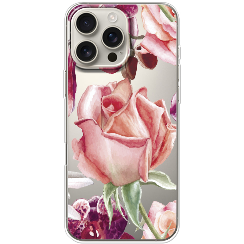 Прозрачный чехол BoxFace Apple iPhone 16 Pro Max Rose