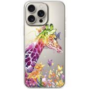 Прозрачный чехол BoxFace Apple iPhone 16 Pro Max Colorful Giraffe