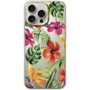 Прозрачный чехол BoxFace Apple iPhone 16 Pro Max Tropical Flowers