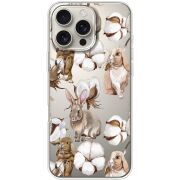 Прозрачный чехол BoxFace Apple iPhone 16 Pro Max Cotton and Rabbits