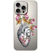 Чехол со стразами Apple iPhone 16 Pro Max Heart