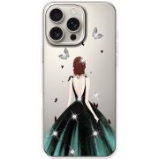 Чехол со стразами Apple iPhone 16 Pro Max Girl in the green dress