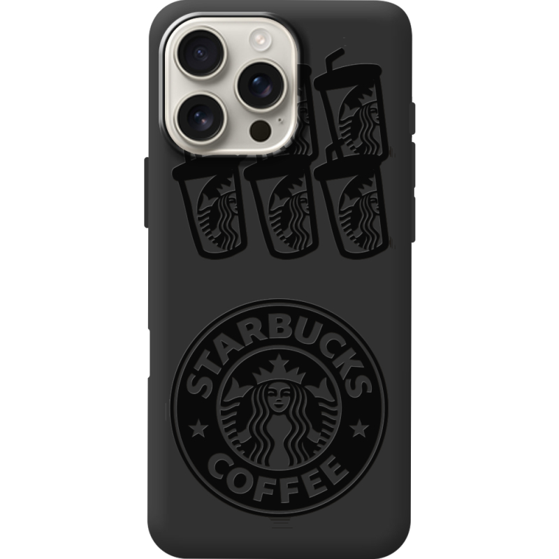 Черный чехол BoxFace Apple iPhone 16 Pro Max Black Coffee