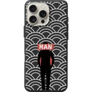 Черный чехол BoxFace Apple iPhone 16 Pro Max Man Pattern