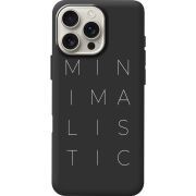 Черный чехол BoxFace Apple iPhone 16 Pro Max Minimalistic