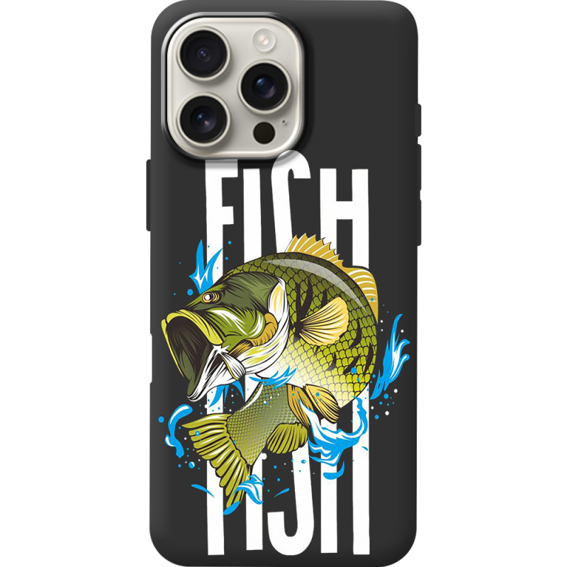 Черный чехол BoxFace Apple iPhone 16 Pro Max Fish