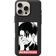 Черный чехол BoxFace Apple iPhone 16 Pro Max Attack On Titan - Ackerman