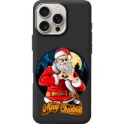 Черный чехол BoxFace Apple iPhone 16 Pro Max Cool Santa