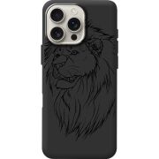 Черный чехол BoxFace Apple iPhone 16 Pro Max Lion