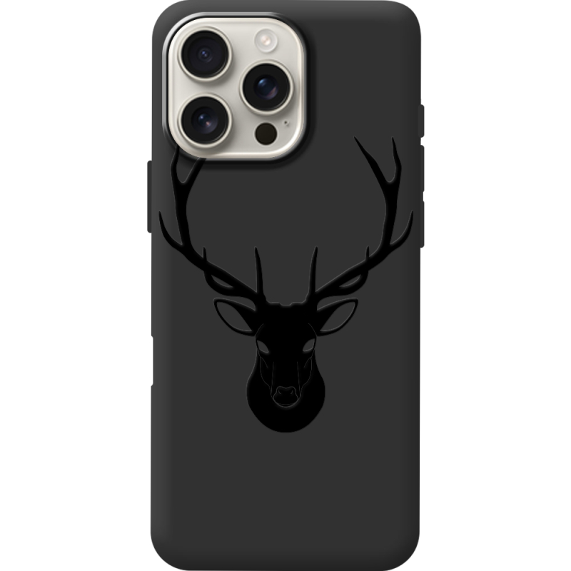 Черный чехол BoxFace Apple iPhone 16 Pro Max Deer