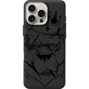 Черный чехол BoxFace Apple iPhone 16 Pro Max Bear King