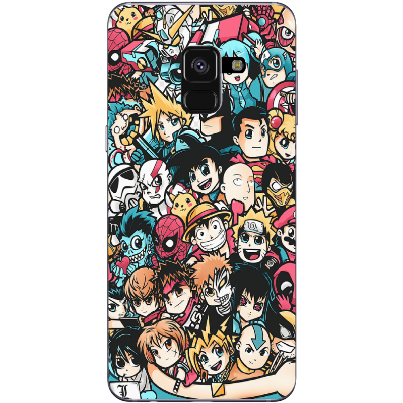 Чехол Uprint Samsung A530 Galaxy A8 2018 Anime Stickers