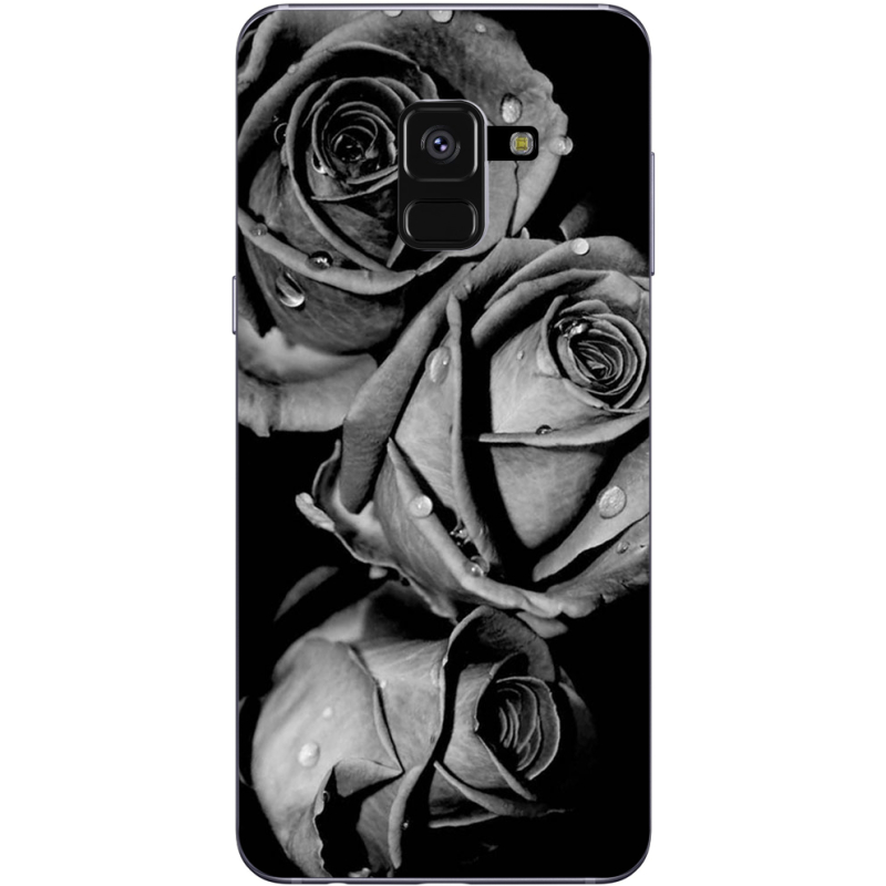 Чехол Uprint Samsung A530 Galaxy A8 2018 Black and White Roses