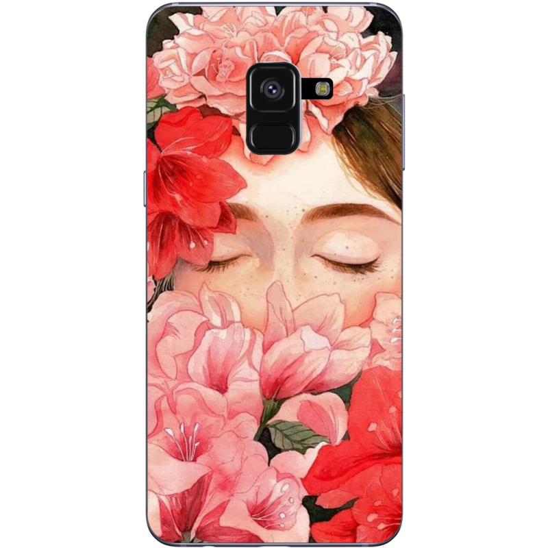 Чехол Uprint Samsung A530 Galaxy A8 2018 Girl in Flowers