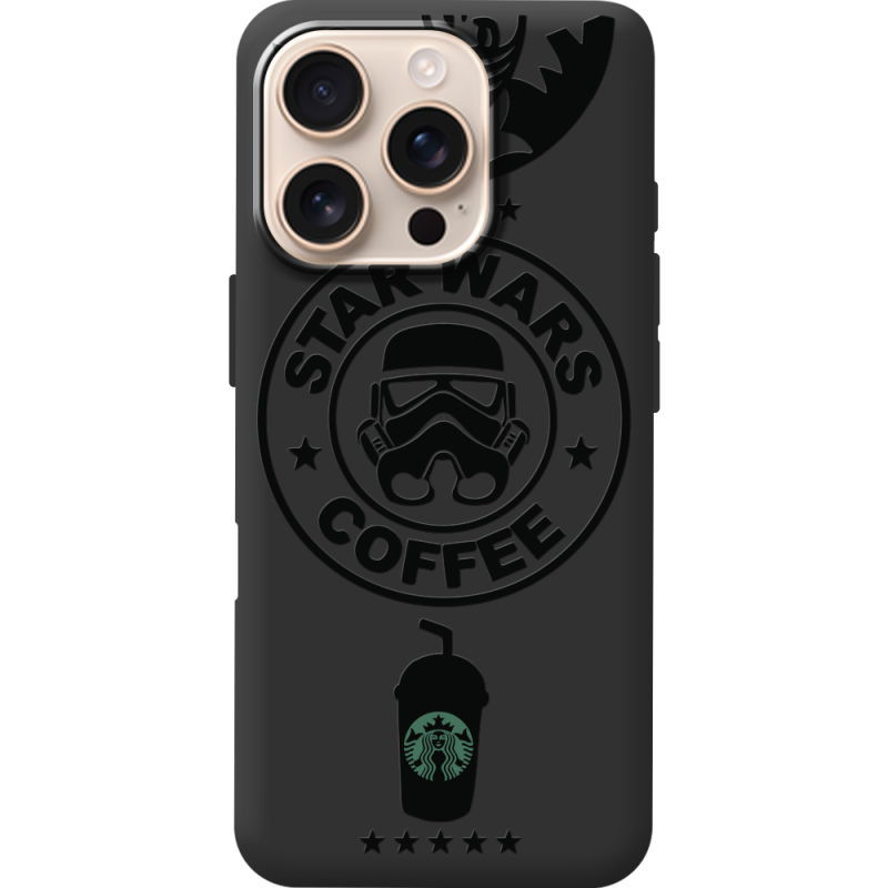 Черный чехол BoxFace Apple iPhone 16 Pro Dark Coffee