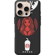 Черный чехол BoxFace Apple iPhone 16 Pro RedWhite Coffee