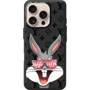 Черный чехол BoxFace Apple iPhone 16 Pro looney bunny