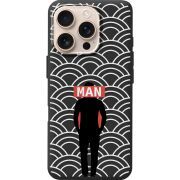 Черный чехол BoxFace Apple iPhone 16 Pro Man Pattern