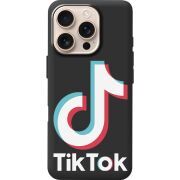 Черный чехол BoxFace Apple iPhone 16 Pro Tik Tok