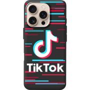 Черный чехол BoxFace Apple iPhone 16 Pro Tik Tok