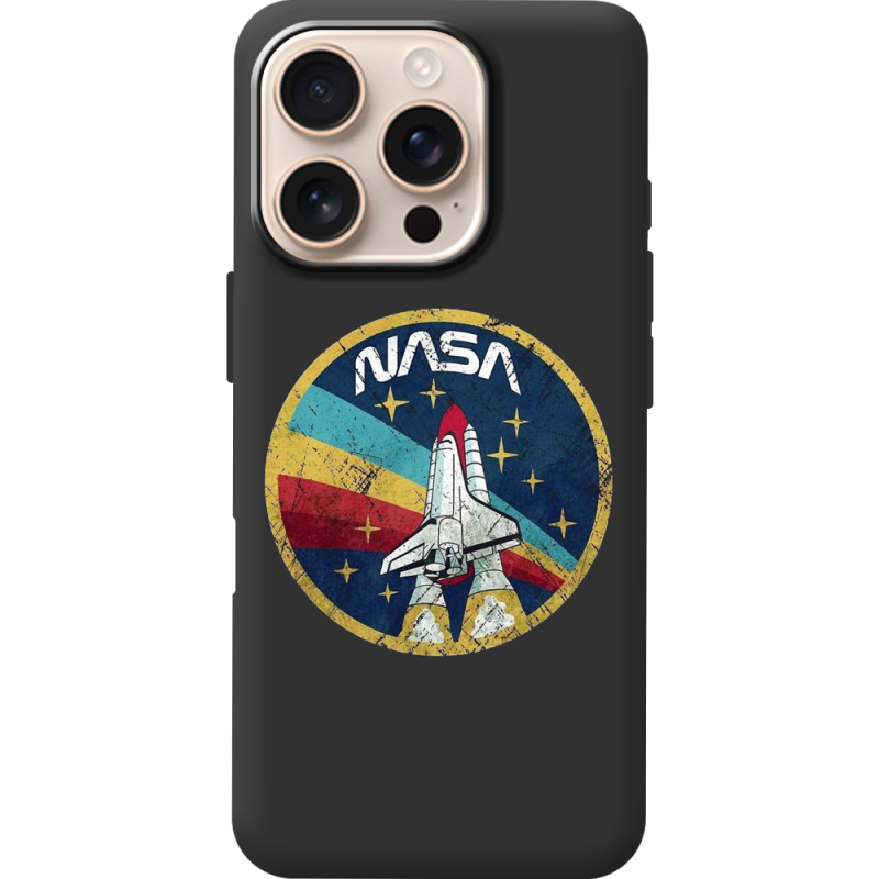 Черный чехол BoxFace Apple iPhone 16 Pro NASA