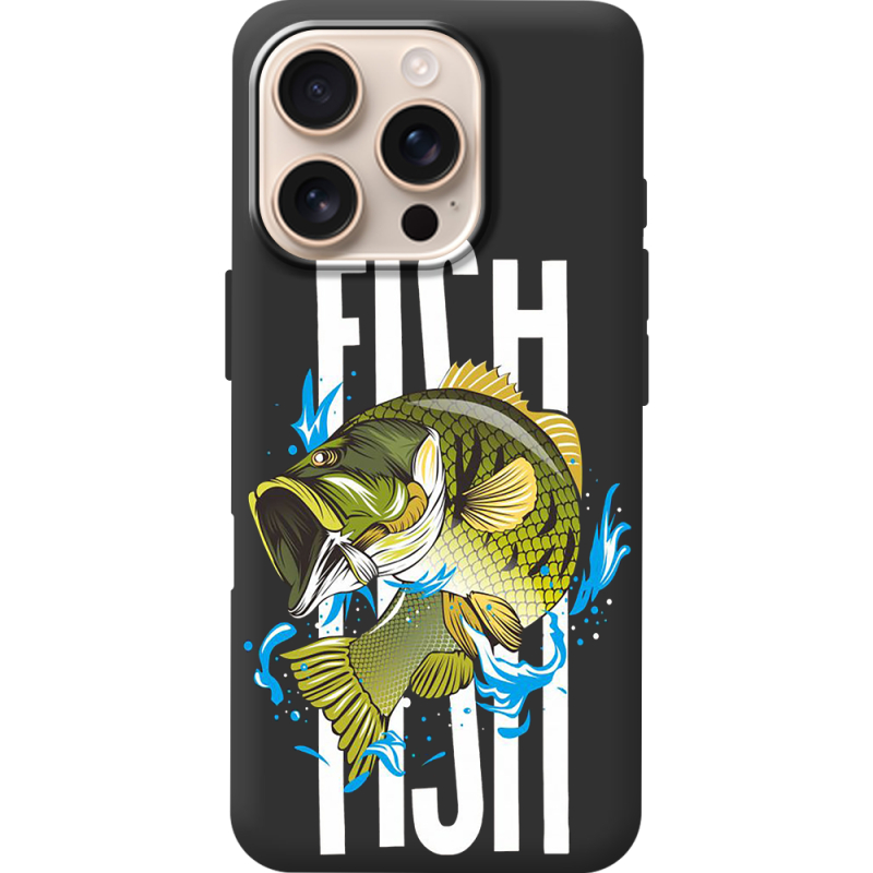 Черный чехол BoxFace Apple iPhone 16 Pro Fish