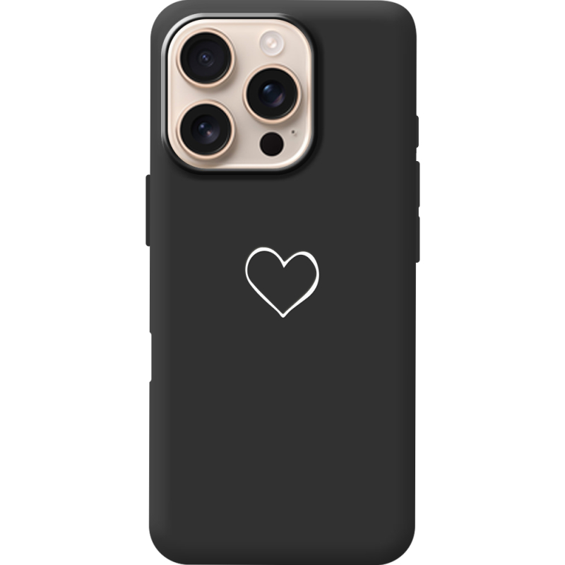 Черный чехол BoxFace Apple iPhone 16 Pro My Heart