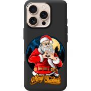 Черный чехол BoxFace Apple iPhone 16 Pro Cool Santa