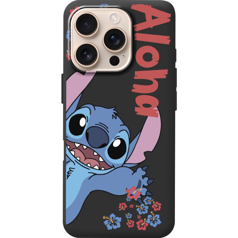Черный чехол BoxFace Apple iPhone 16 Pro Гавайський гість Stich