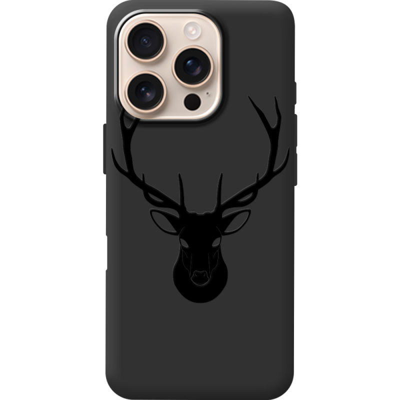 Черный чехол BoxFace Apple iPhone 16 Pro Deer