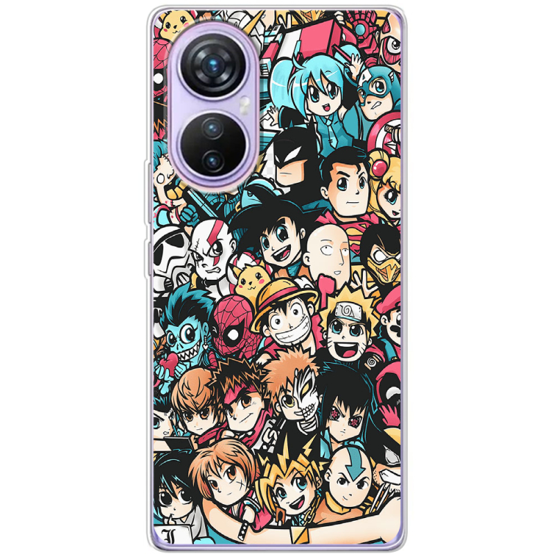 Чехол BoxFace Blackview A200 Pro Anime Stickers