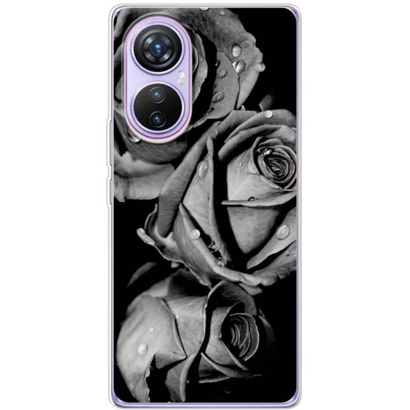 Чехол BoxFace Blackview A200 Pro Black and White Roses