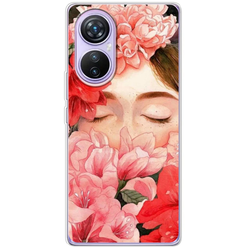 Чехол BoxFace Blackview A200 Pro Girl in Flowers